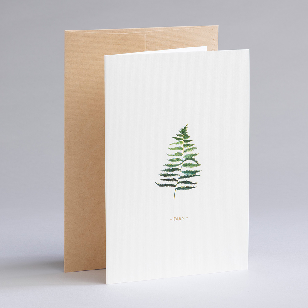 Greeting card Botanicals - Fern leaf
