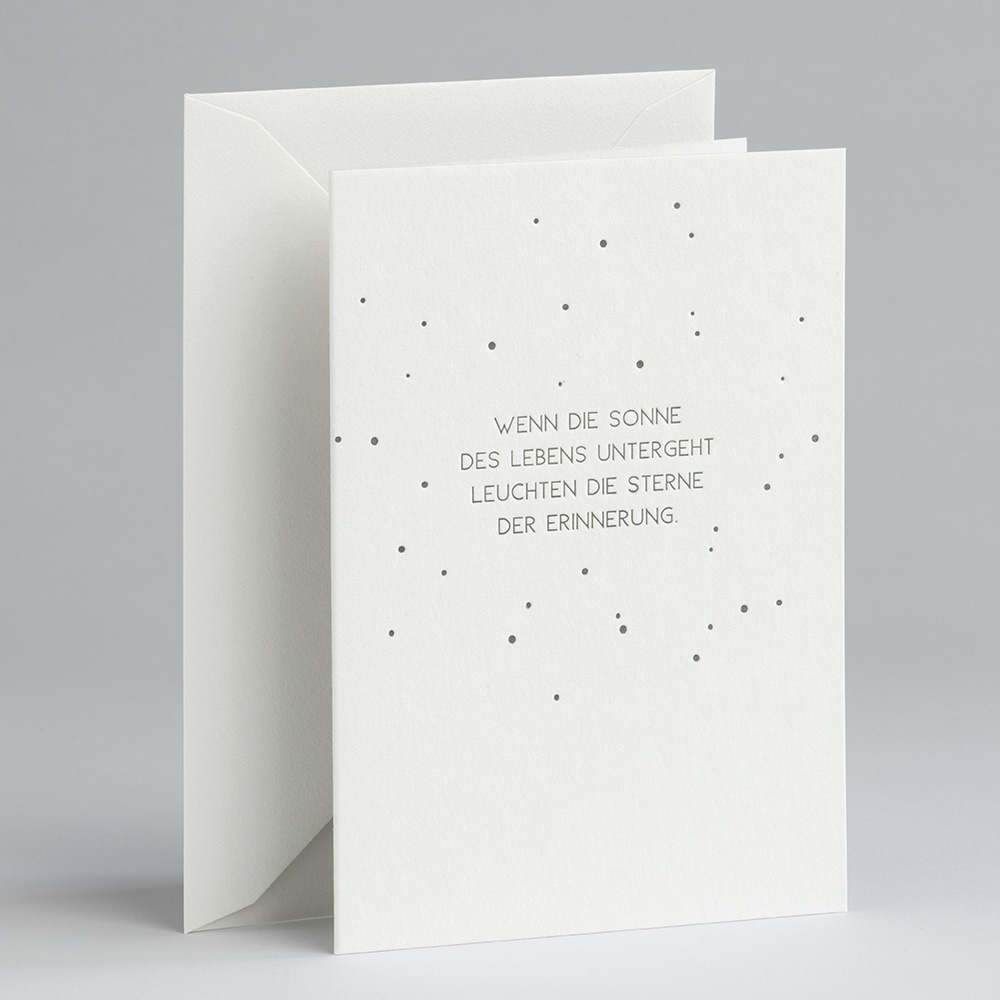 Greeting card Occasions - Trauer - Sterne