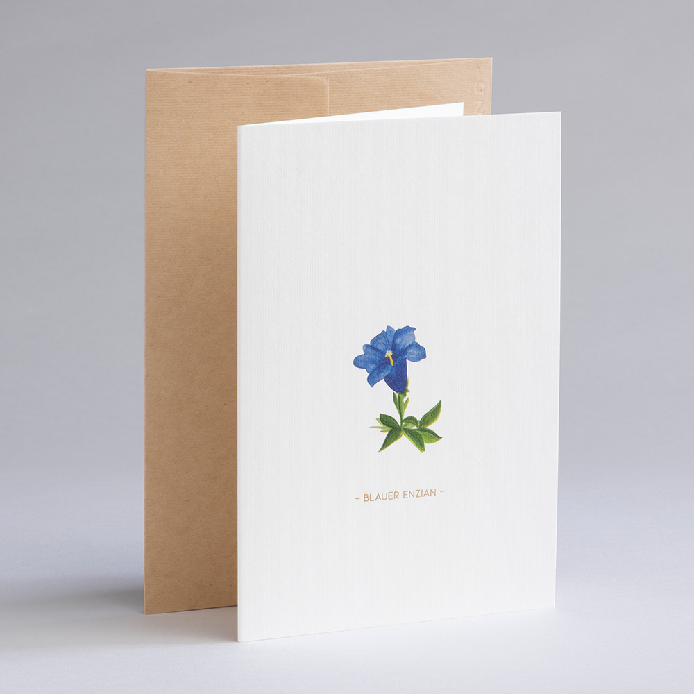 Greeting card Botanicals - Blauer Enzian