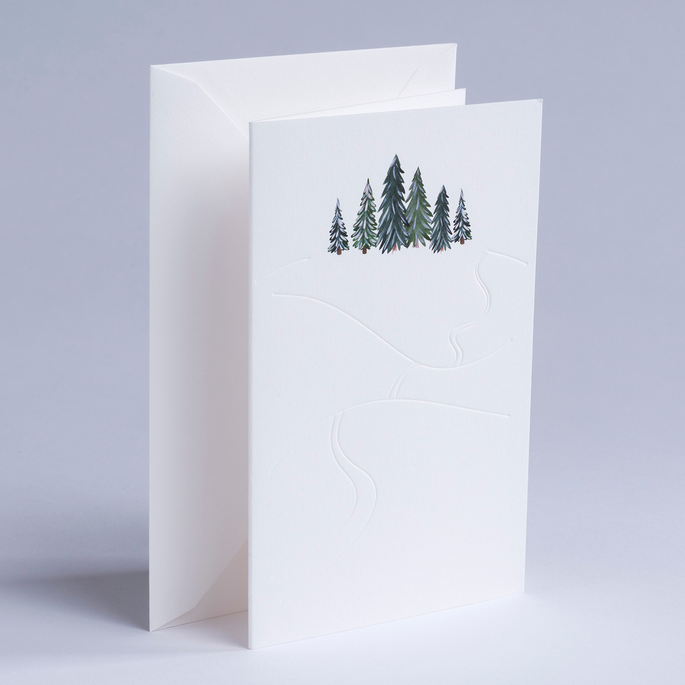 Winter card Traces in the snow - Winterlandschaft