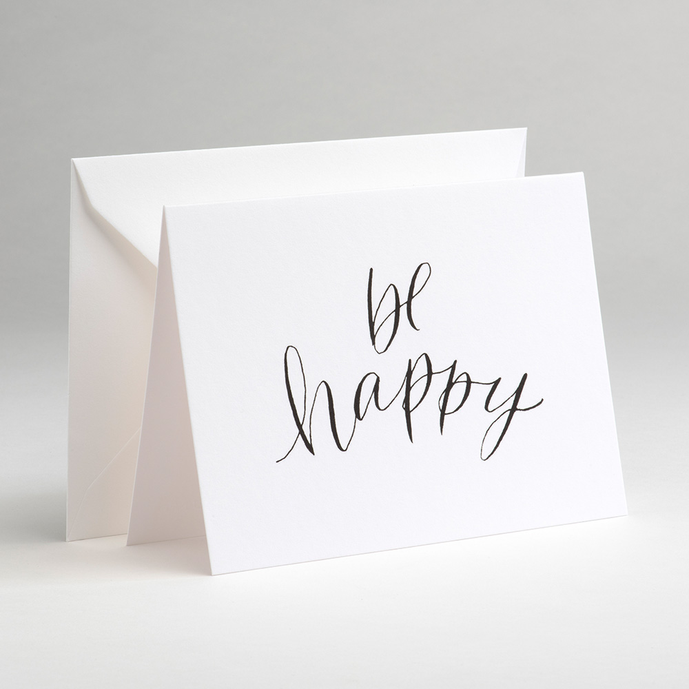Greeting Card Handlettering - Be happy