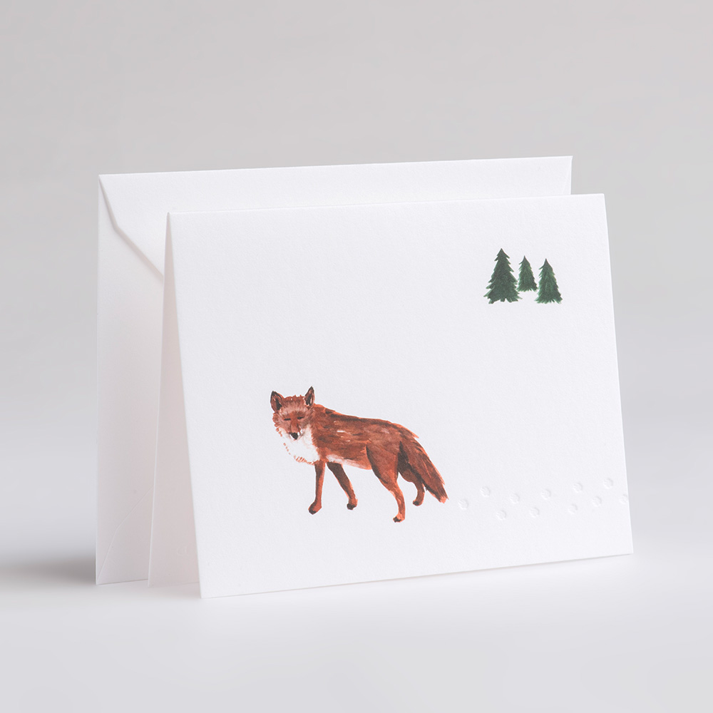 Winter card Traces in the snow - Auf leisen Pfoten