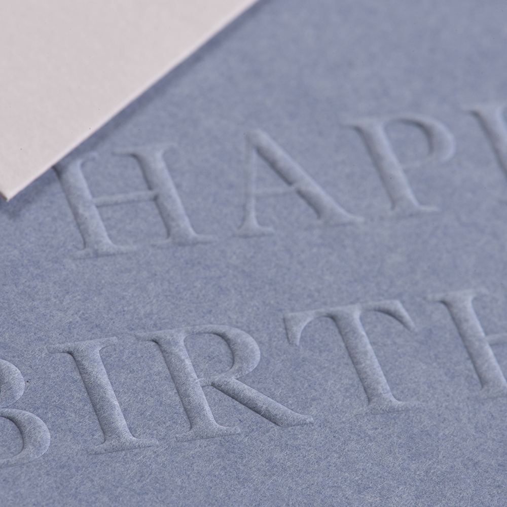 Greeting card blind stamp - Happy Birthday