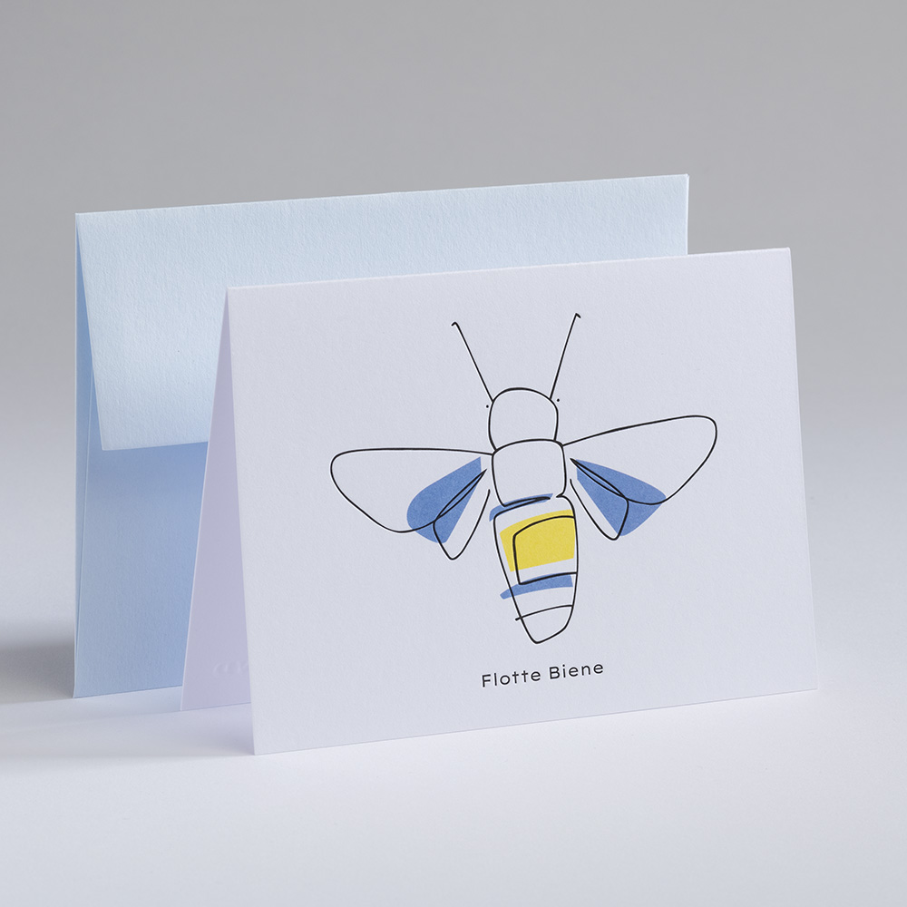Greeting Card CharakTiere - Flotte Biene