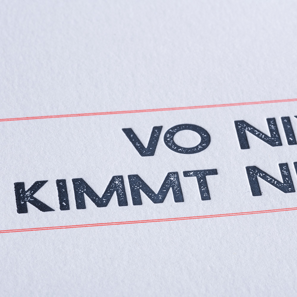 Gmund Letterpress Weekly Planner - Bavaria Edition - Vo nix kimmt nix