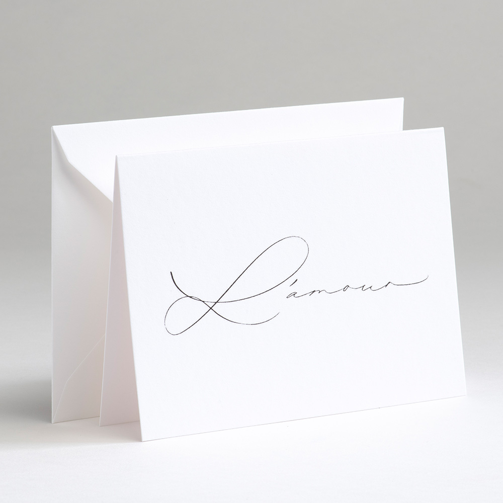 Greeting Card Handlettering - L'amour
