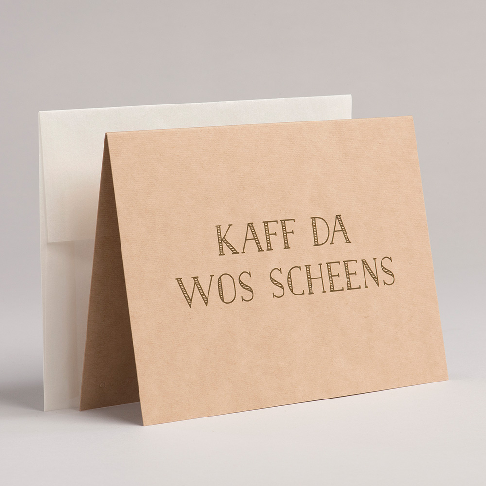Greeting card Bavaria - Kaff da wos scheens