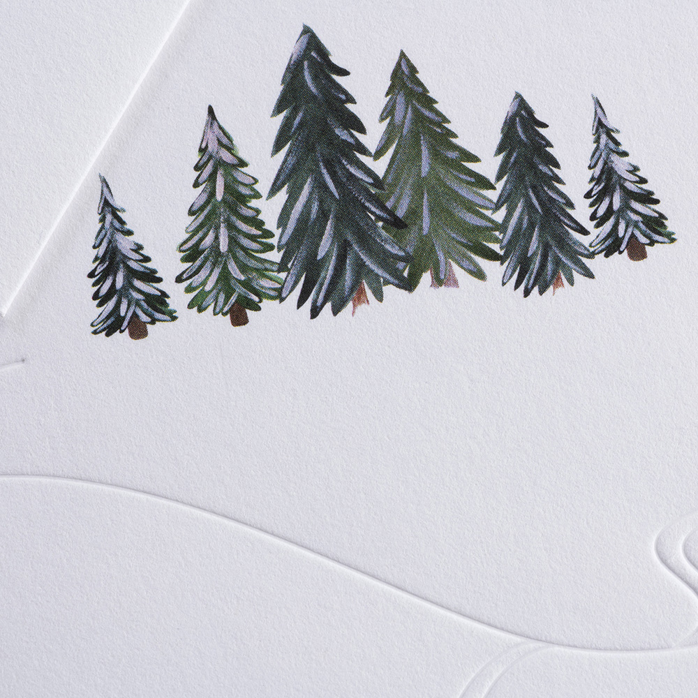 Winter card Traces in the snow - Winter scenery