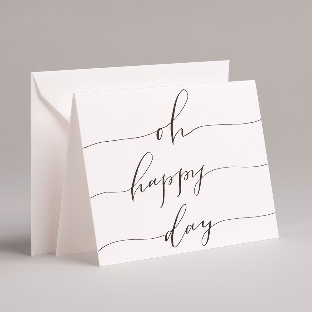 Greeting Card Handlettering - Oh happy day