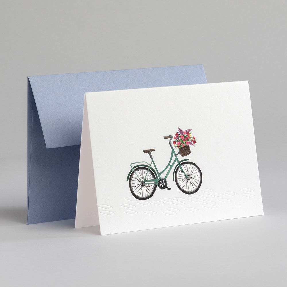 Greeting Card Traces at Lake Tegernsee - bicycle