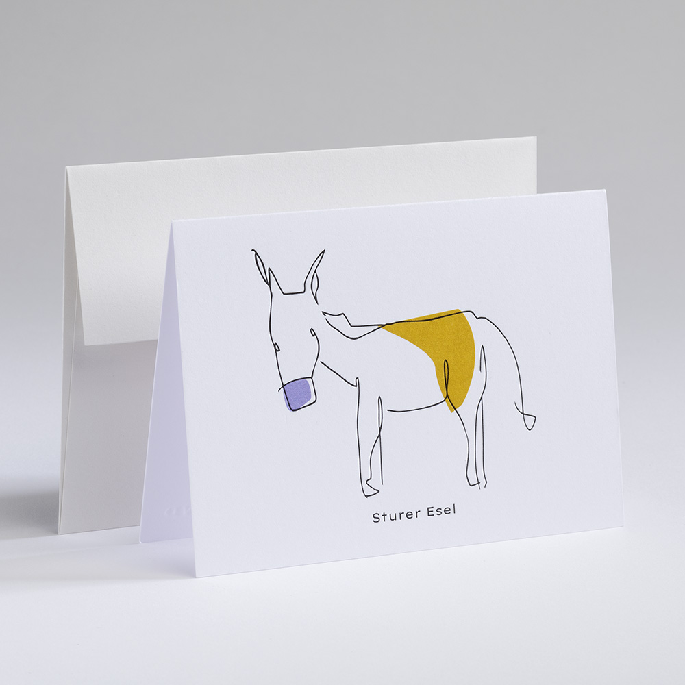 Greeting Card CharakTiere - Sturer Esel