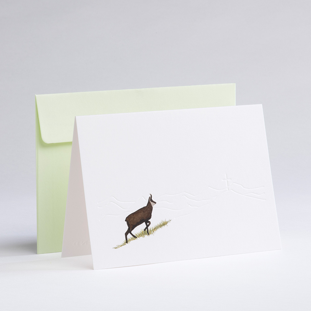 Greeting Card Traces at Lake Tegernsee - Alpine chamois