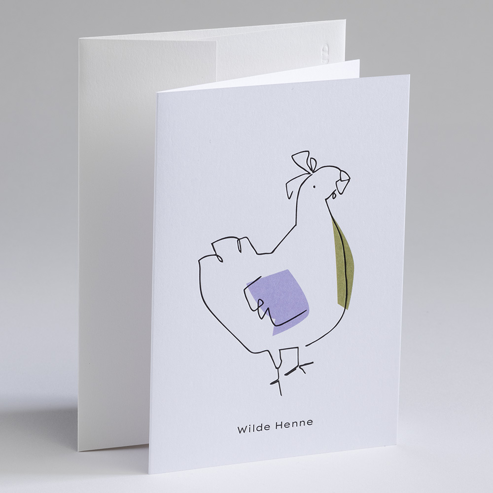 Greeting Card CharakTiere - Wilde Henne