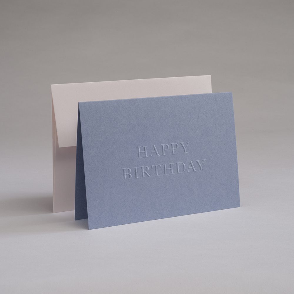 Greeting card blind stamp - Happy Birthday