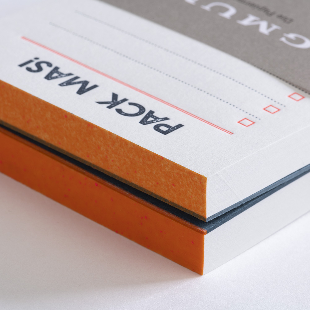 Gmund Letterpress Notes Set - Bavaria Edition - Neon orange/blue