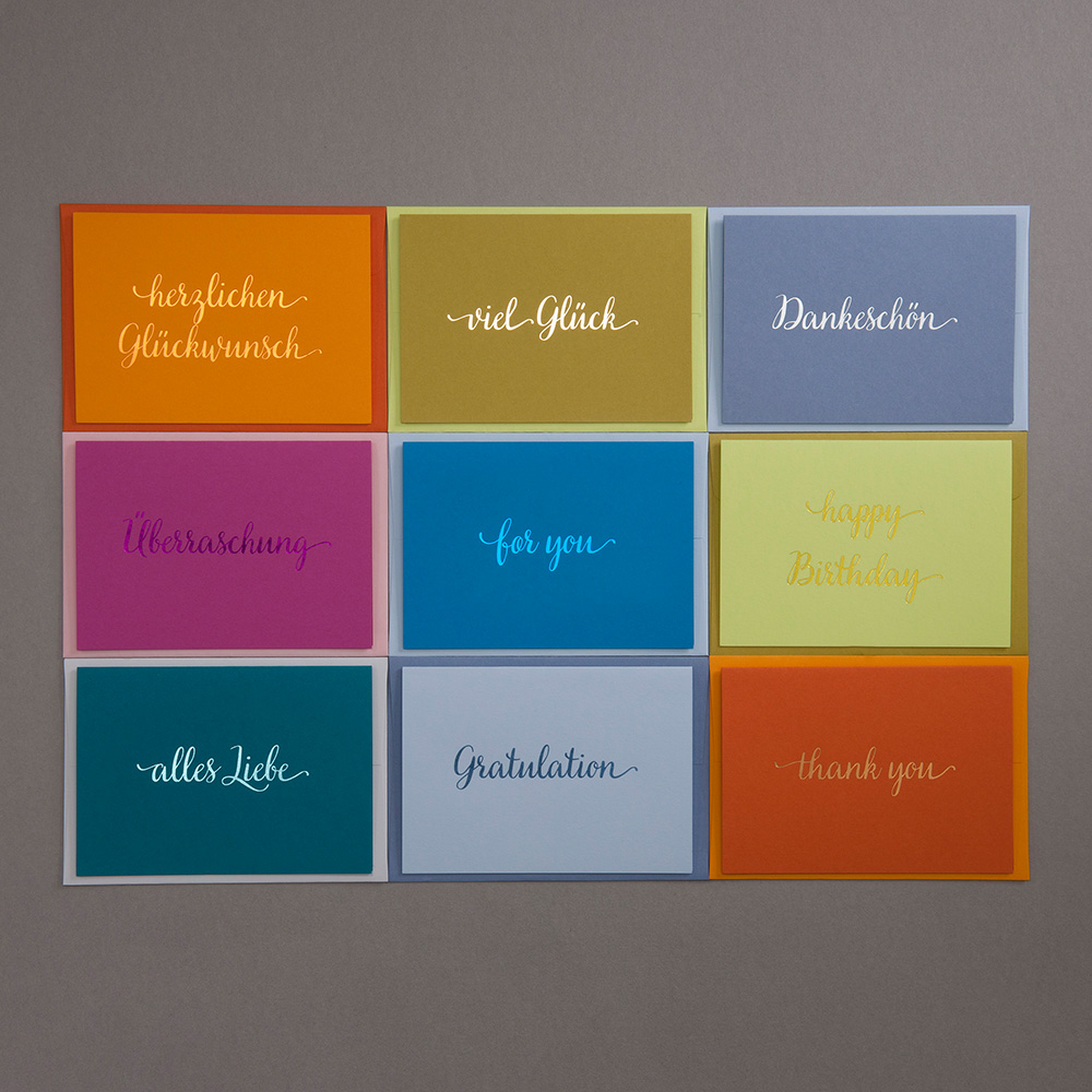 Greeting card Color-matched! - Viel Glück