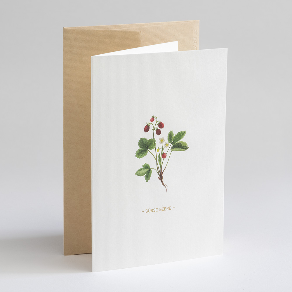 Greeting card Botanicals - sweet berry
