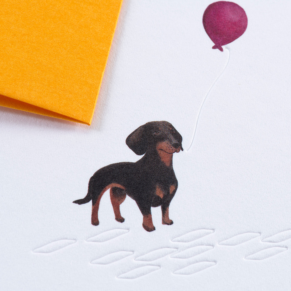 Greeting Card Traces at Lake Tegernsee - Sausage dog